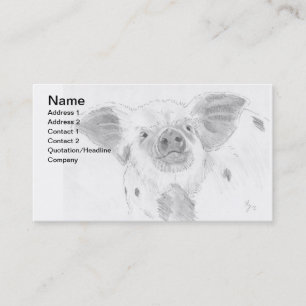 Cartão De Visita Fazendeiro do esboço do desenho de lápis do leit