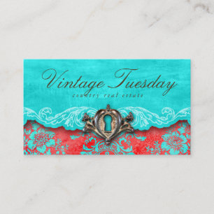 Cartão De Visita Fechamento da antiguidade do mediador imobiliário