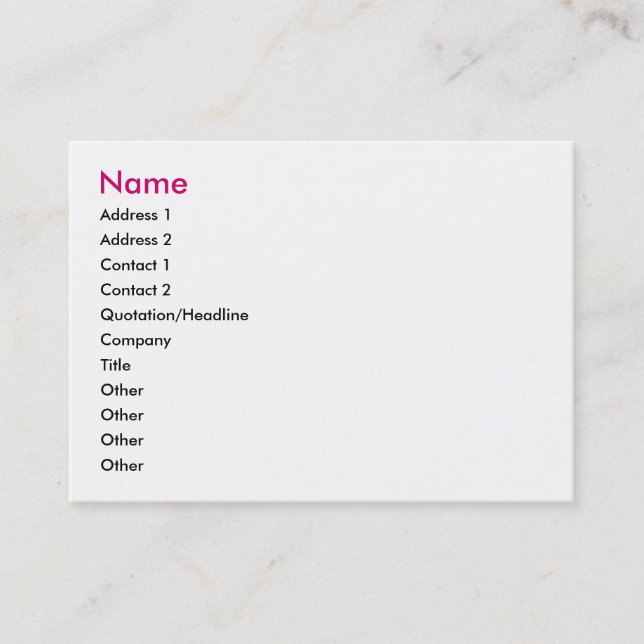 Cartão de visita feericamente da mensagem (Frente)