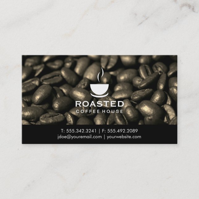 Cartão De Visita Feijões de café (Frente)