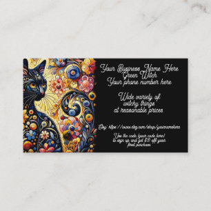 Cartão De Visita Feiticeira Verde Negra Gato Testemunha Compre