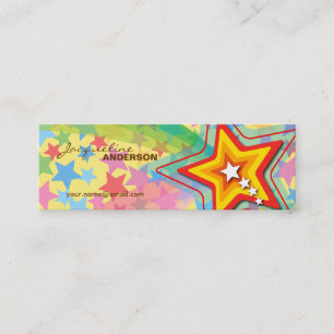 Cartão de visita feito sob encomenda colorido do