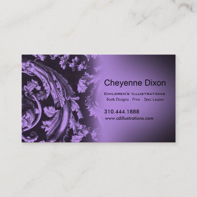 Cartão de visita feito sob encomenda do desenhista (Frente)