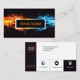 Cartão de visita feito sob encomenda do gelo do