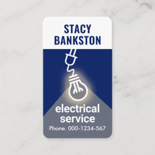 Cartão De Visita Feixe de luz flash com lâmpada criativa