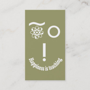 Cartão De Visita Felicidade é ensinar o Universo da Ciência como Át