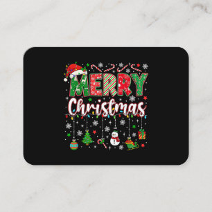 Cartão De Visita Felicidades Natal Chapéu Vermelho do Papai Noel Re