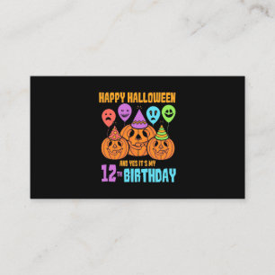 Cartão De Visita Feliz aniversário de 12 de Halloween