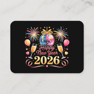 Cartão De Visita Feliz Ano Novo 2026 Contagem Regressiva para Festa