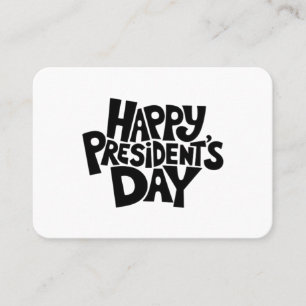 Cartão De Visita Feliz Clássico do Dia do Presidente