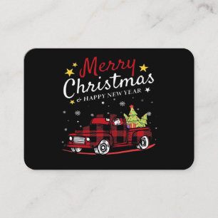 Cartão De Visita Feliz Natal Buffalo Caminhão Boneco de Neve Árvore
