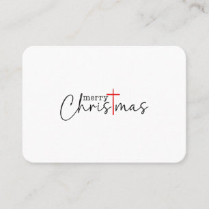 Cartão De Visita Feliz Natal Cruz Cristo Xmas Homens Mulheres