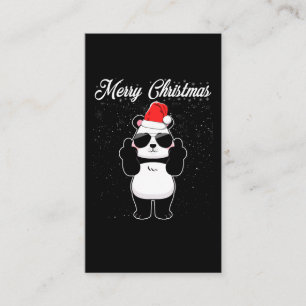 Cartão De Visita Feliz Natal Panda Dedo Médio Rude Xmas Feia
