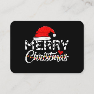 Cartão De Visita Feliz Natal Papai Noel Família Divertida