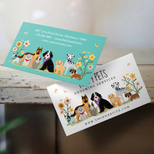 Cartão De Visita Feliz Pet Family Pet Care, Brancos