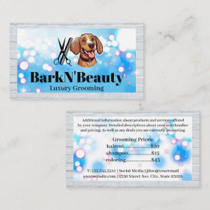 Cartão De Visita Feliz Puppy Ferramentas de Agrupamento Bokeh