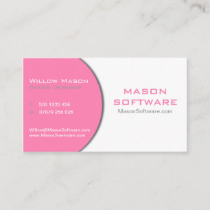 Cartão de visita fêmea profissional do rosa & o