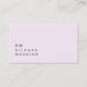 Cartão De Visita Feminina Trendy Pale Pálido Pink Mínimo