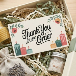 Cartão De Visita Feminine Elegant Small Business Thank You