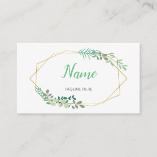 Cartão de visita feminino das hortaliças