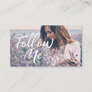 Cartão De Visita Feminino & na moda siga-me foto social dos meios