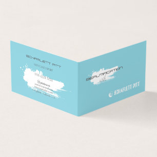 Cartão de Visita Feminino Personalizado Dobrado Mo
