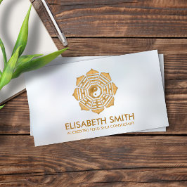 Cartão De Visita Feng Shui Bagua / Pakua Lotus mandala