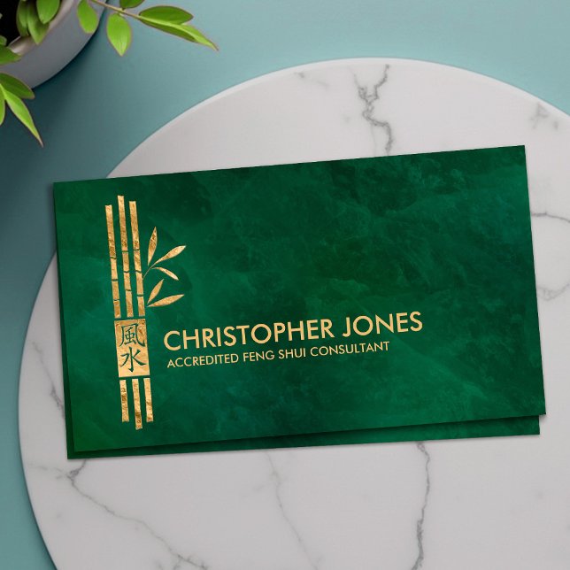 Cartão De Visita Feng Shui Calliógrafo Lucky Bamboo (Criador carregado)