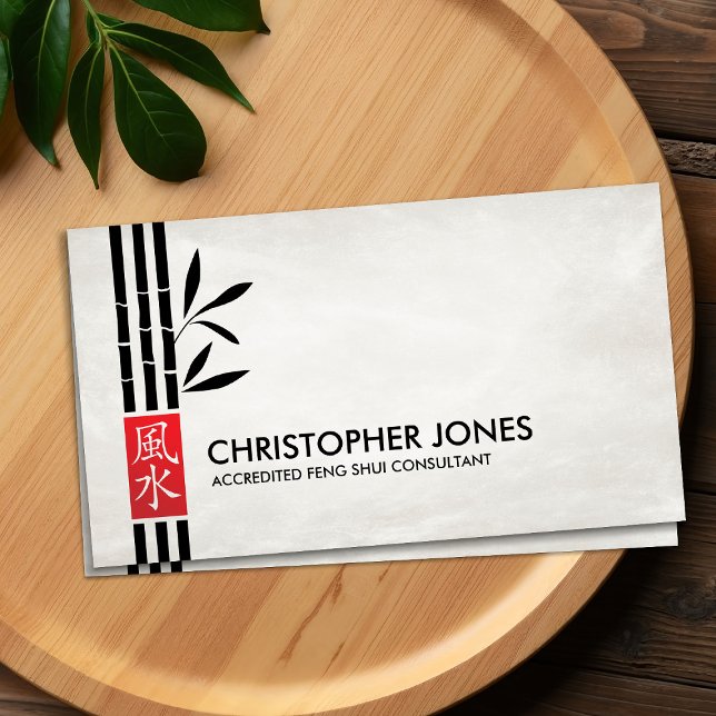Cartão De Visita Feng Shui Calliógrafo Lucky Bamboo (Criador carregado)