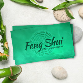 Cartão De Visita Feng Shui Jade Green Bagua / Pakua