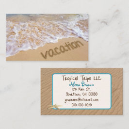 Cartão De Visita Férias Bahamas Tropicais Praia