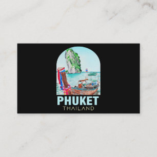 Cartão De Visita Férias de verão no Poster de viagens Phuket Tailân