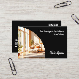 Cartão De Visita Férias QR Airbnb Personalizadas Paris