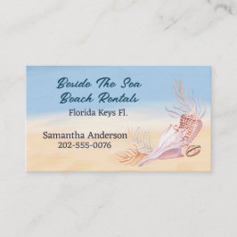 Cartão De Visita Férias Rental Beach Seashell