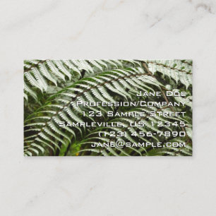 Cartão De Visita Fern Fronds II Dark Green Nature