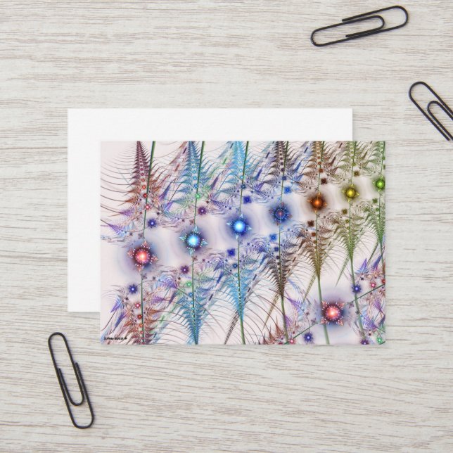 Cartão De Visita Ferns'N Flowers Abstrato (Frente/Verso In Situ)