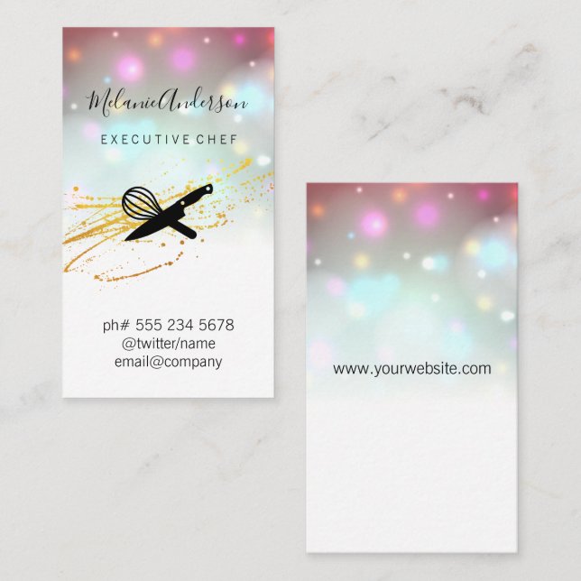 Cartão De Visita Ferramenta Chef Knife (Frente/Verso)