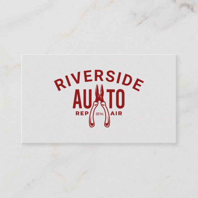 Cartão De Visita Ferramenta de Pliers Simples para Reparo Automotiv (Frente)