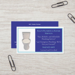 Cartão De Visita Ferramenta de Serviços de Canalização Azul