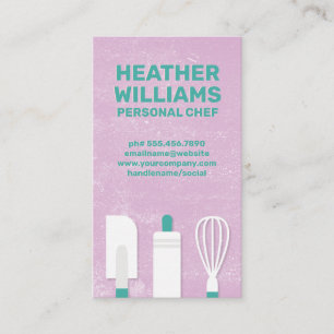 Cartão De Visita Ferramentas de Baking  Contexto da textura roxa