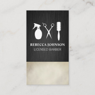 Cartão De Visita Ferramentas de Barber do Hair Stylist  Na moda