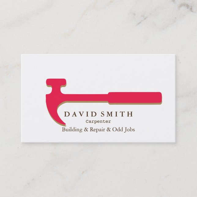 Cartão De Visita Ferramentas de Carpenter do Construtor Profissiona (Frente)