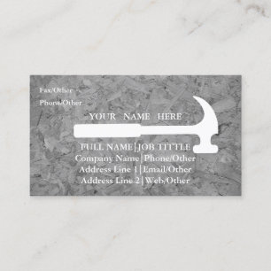 Cartão De Visita Ferramentas de Carpenter do Construtor Profissiona