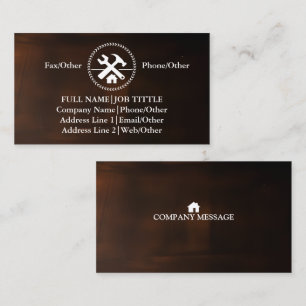 Cartão De Visita Ferramentas de Carpenter do Construtor Profissiona