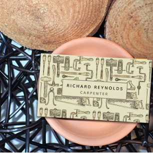 Cartão De Visita Ferramentas de Carpintaria Profissionais Vintage S