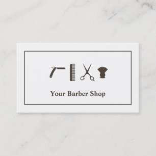 Cartão De Visita Ferramentas de Corte de Cabelo Tesoura Loja de Bar