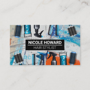 Cartão De Visita Ferramentas de Dresser de Cabelo