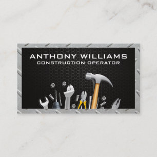 Cartão De Visita Ferramentas de hardware   Aço com fibra de carbon