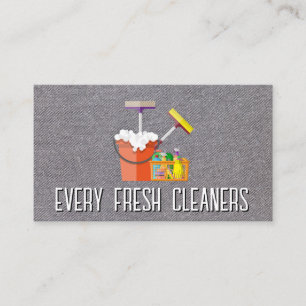 Cartão De Visita Ferramentas de limpeza de casas