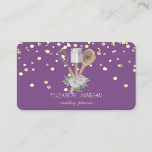 Cartão De Visita Ferramentas de Mão para Pastelaria de Confetti Do